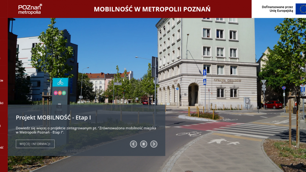Projekt strony Metropolia Poznań - Mobilność