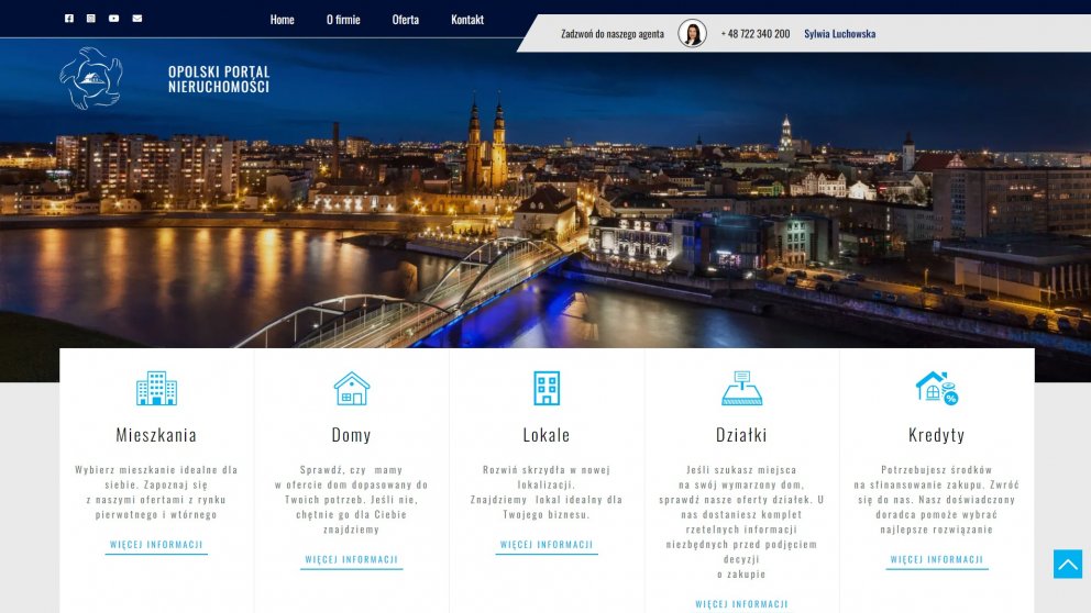 Projekt strony Opolski portal nieruchomości