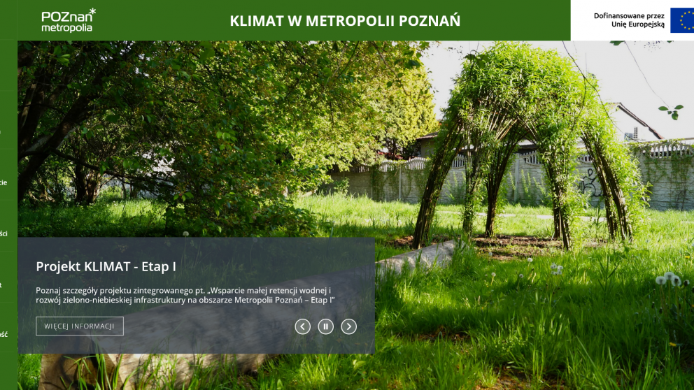 Projekt strony Metropolia Poznań - Klimat