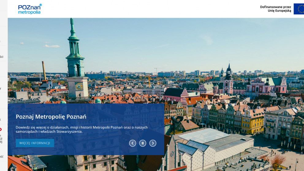 Projekt strony Metropolia Poznań
