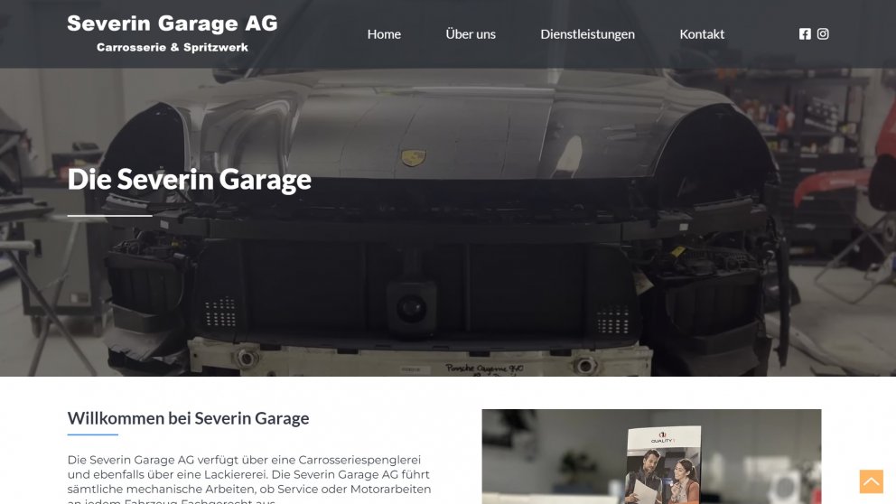 Projekt strony Severin Garage AG