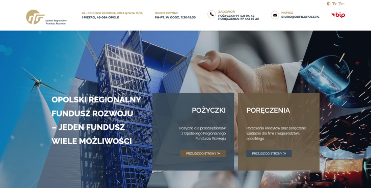 Projekt strony www na pc