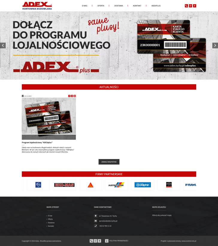 Projekt strony www na pc