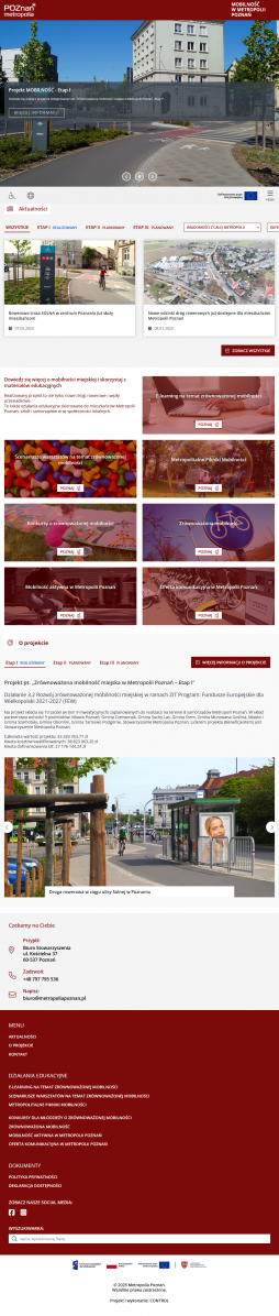 Projekt strony www na tablet