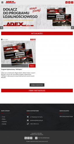 Projekt strony www na tablet