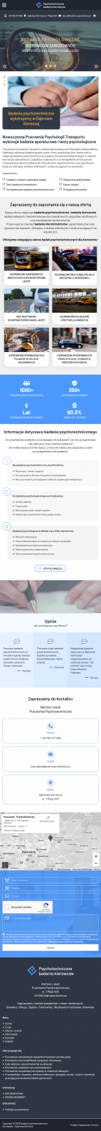 Projekt strony www na telefon